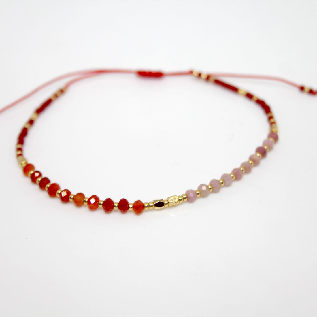 Armband Rhodolite und Achat