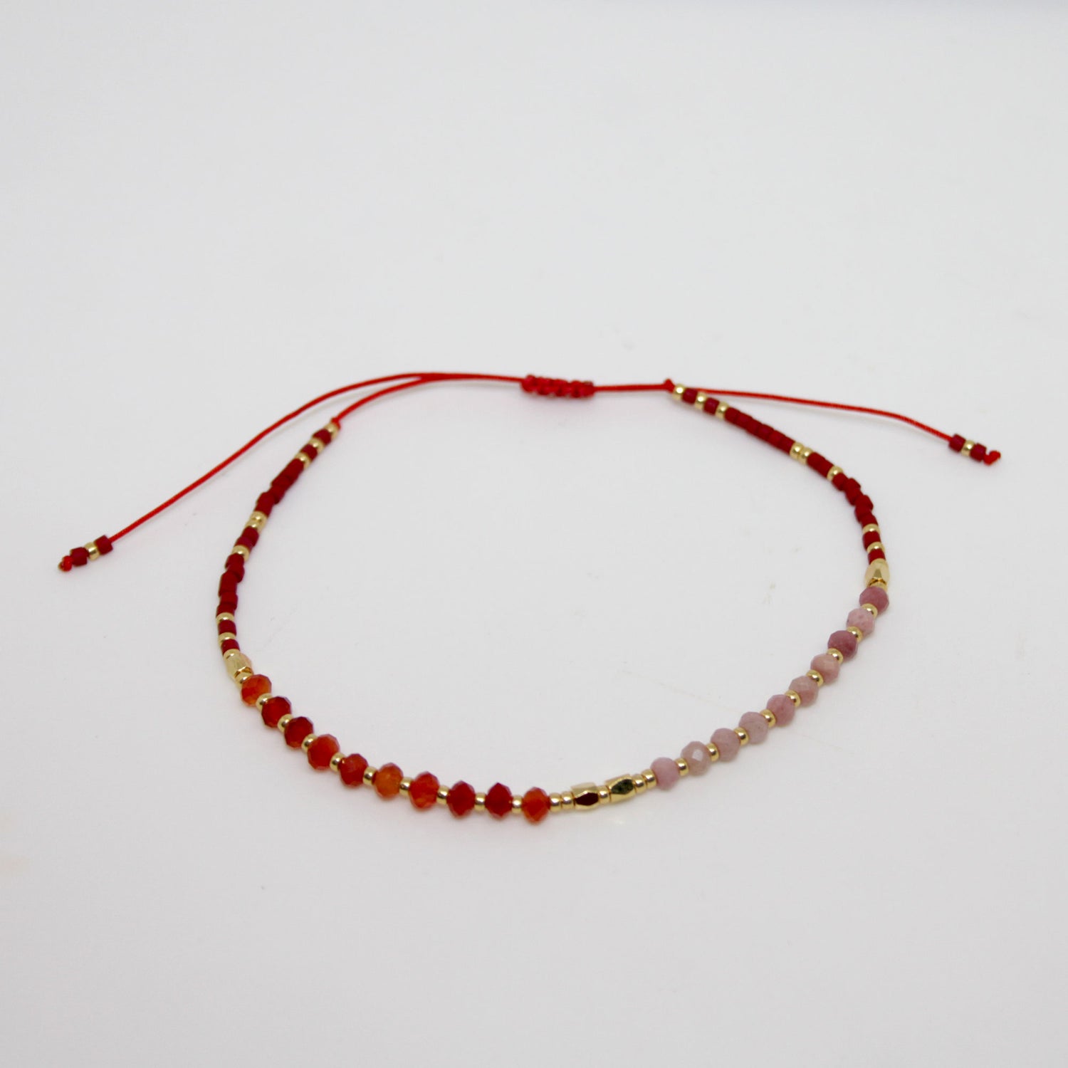 Armband Rhodolite und Achat