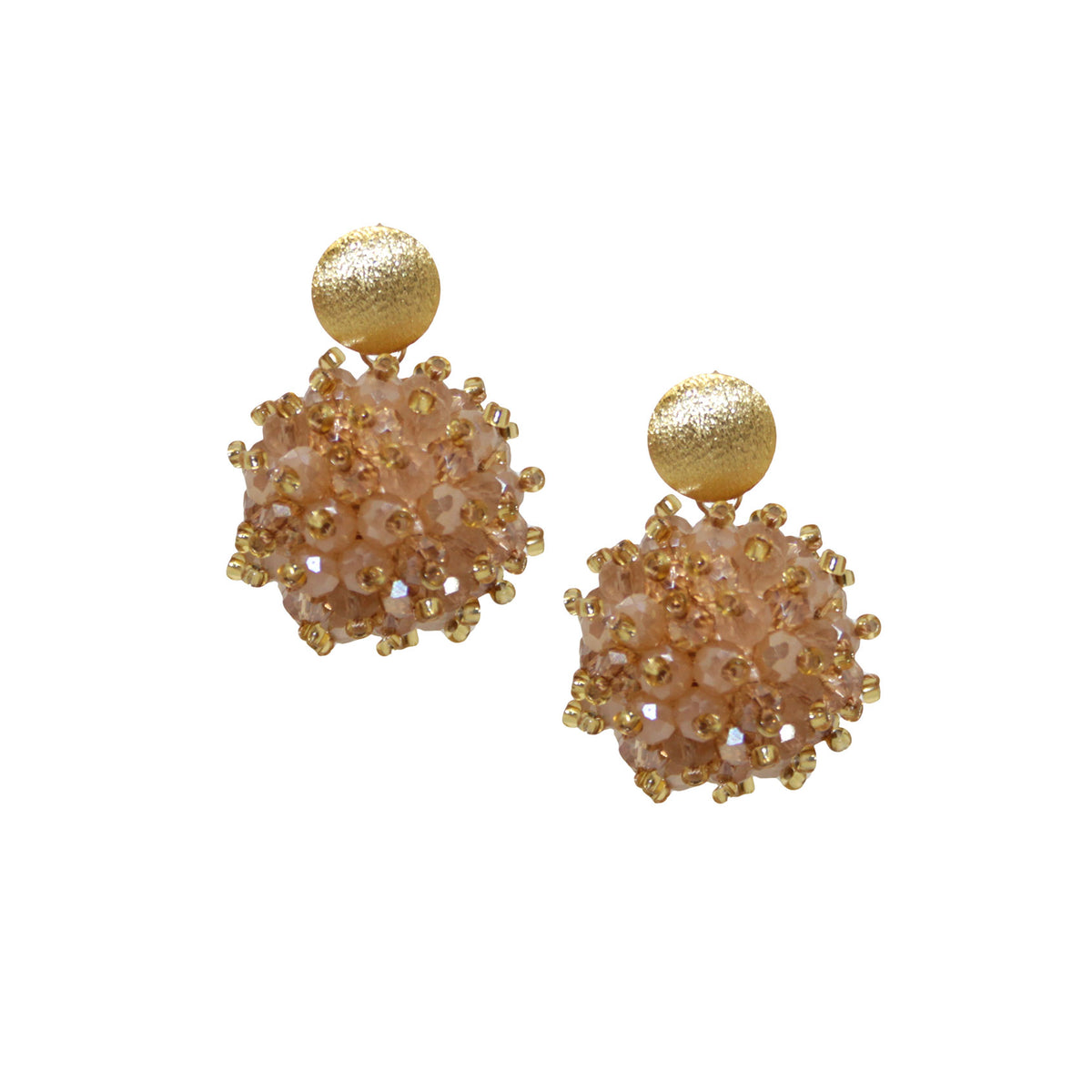 Beerenohrring beige