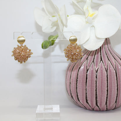 Beerenohrring beige