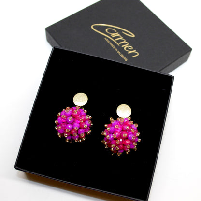 Beerenohrring Pink