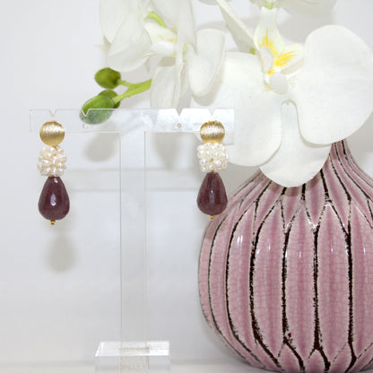 Berry Freshwater Pearl Ohrring handgefertigt in Österreich