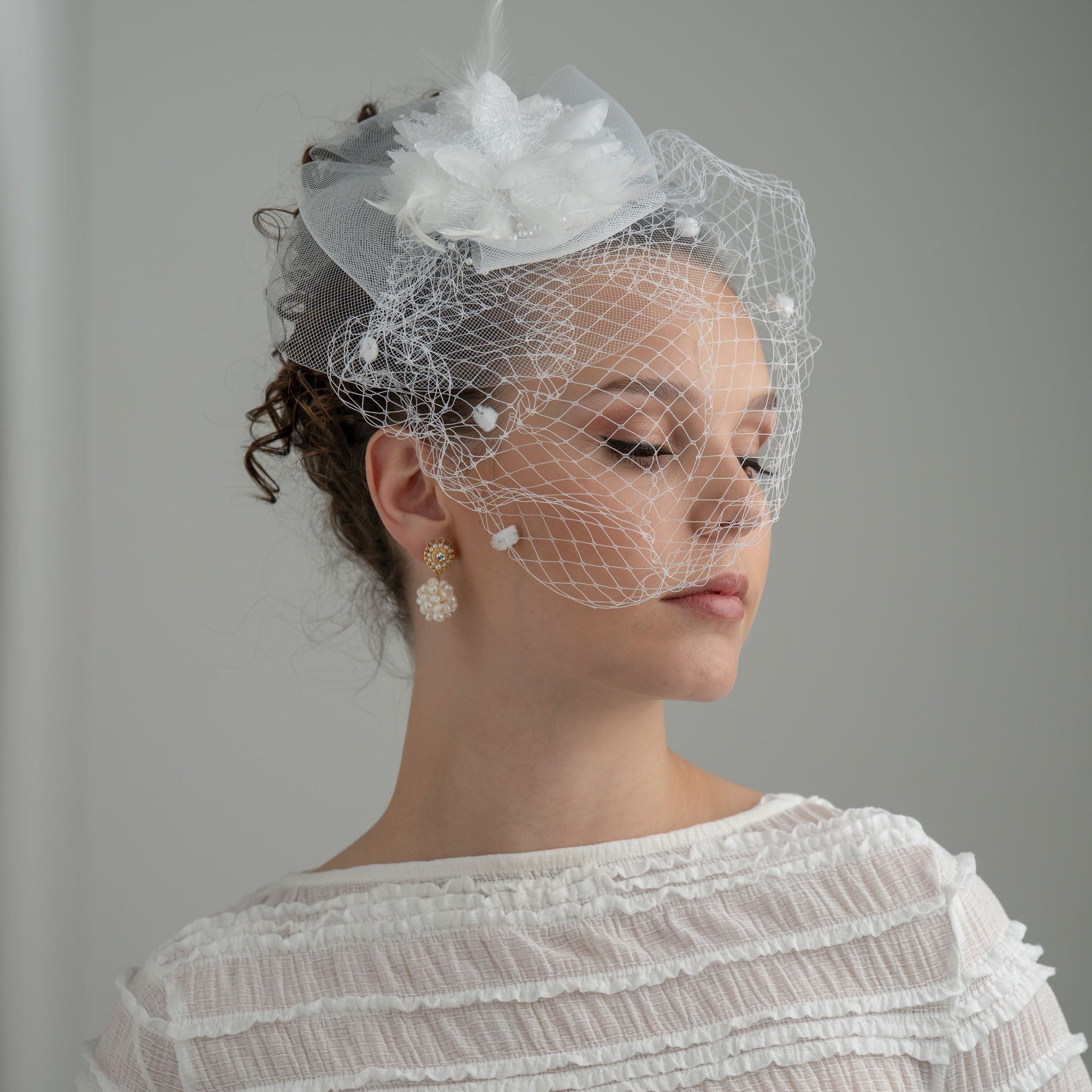 Bridal Ball Süsswasserperle Ohrring handgefertigt in Österreich