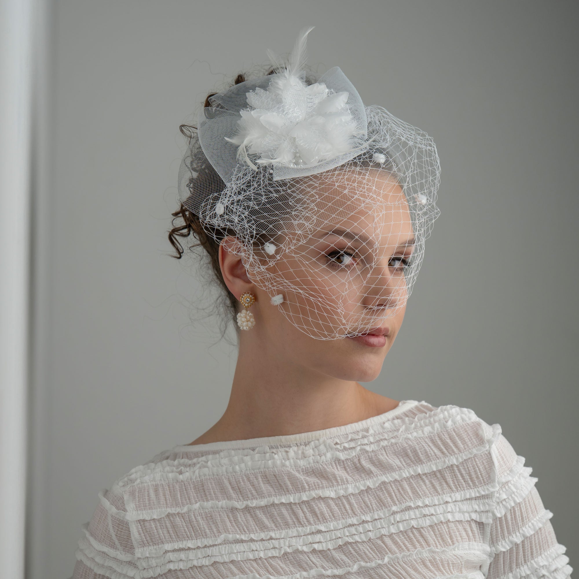 Bridal Ball Süsswasserperle Ohrring handgefertigt in Österreich
