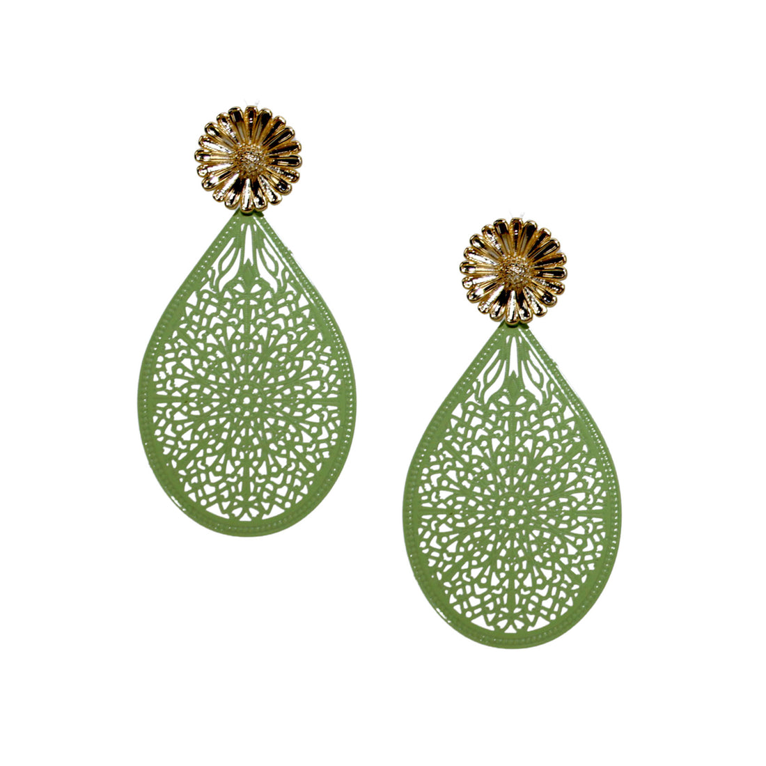 Cora Hellgrün Ohrring