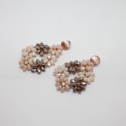 Flowerdrop Champagner Brown Ohrring