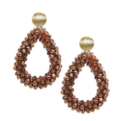 Glitzertropfen Bronze Ohrring