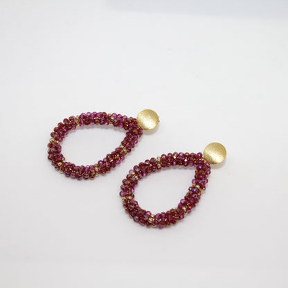 Glitzertropfen Grace burgundy