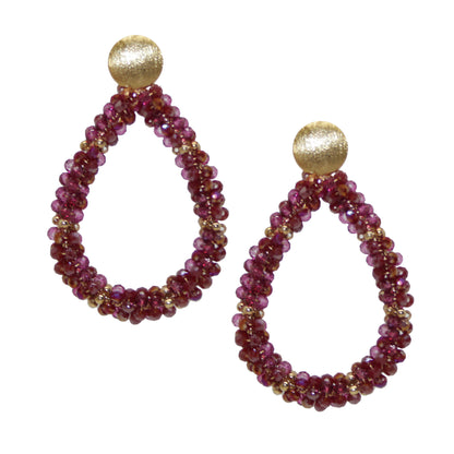 Glitzertropfen Grace burgundy