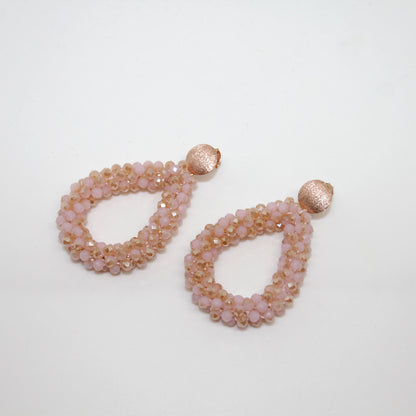 Glitzertropfen Rosa Rosé Ohrring