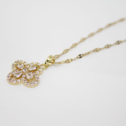 Halskette Zirkonia Clover