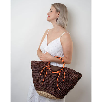 Basket Beach Bag Emma Mocca