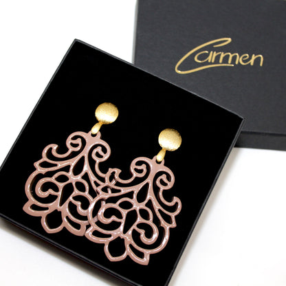 Mila Braun Hornohrringe