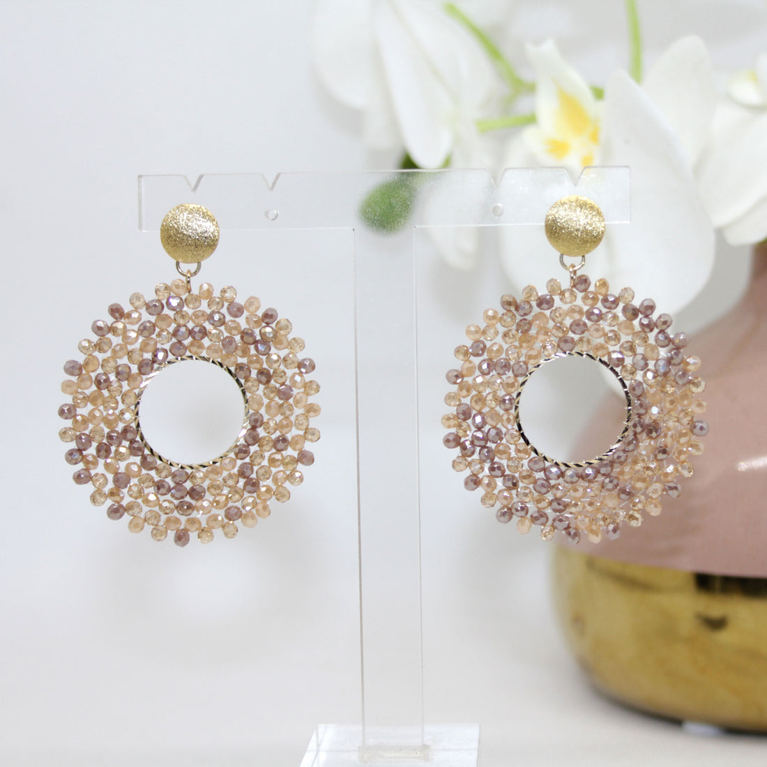 Roundup Girl Champagner Ohrring