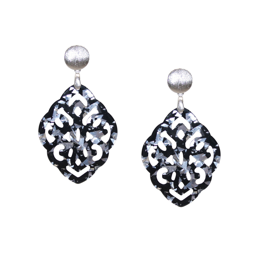 Jona Black Silver Ohrring