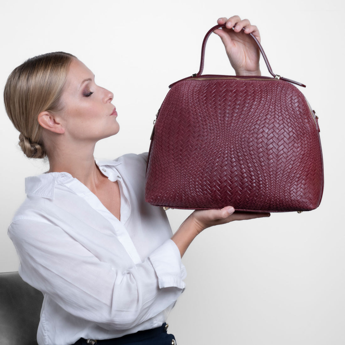 Ledertasche Rita Bordeaux
