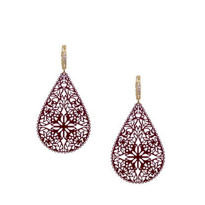 Olivia Burgundy Ohrring