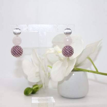 Pearl Ball Rosa Ohrring
