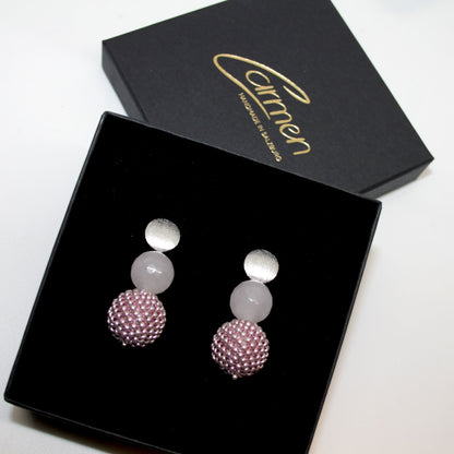 Pearl Ball Rosa Ohrring