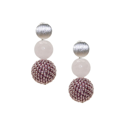 Pearl Ball Rosa Ohrring