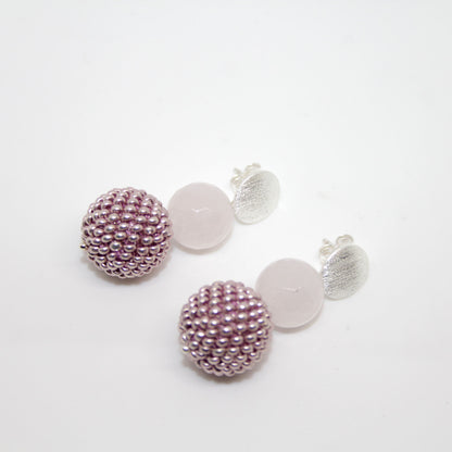 Pearl Ball Rosa Ohrring