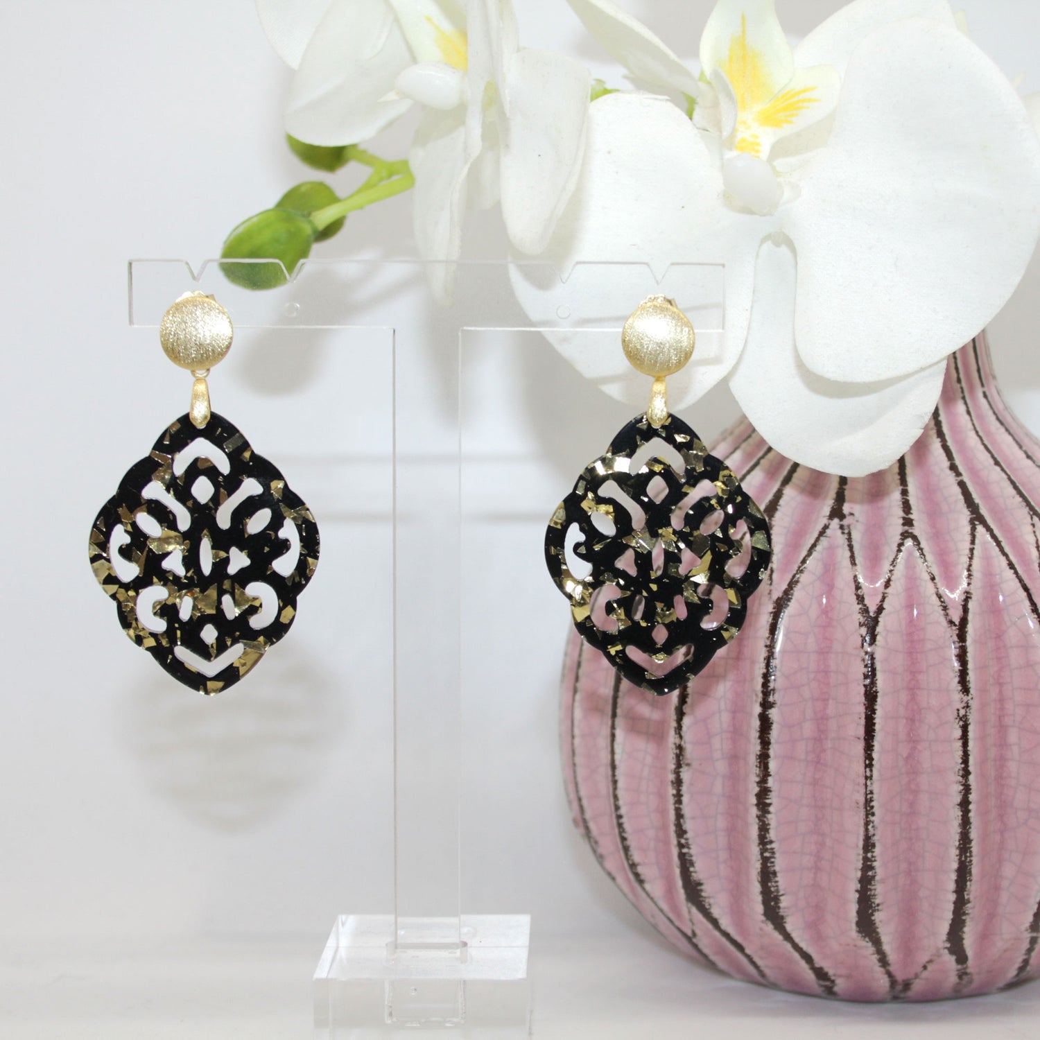 Jona Black Gold Ohrring