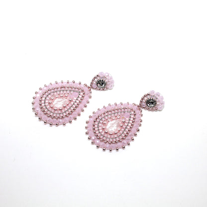 Rosa Drop Ohrring