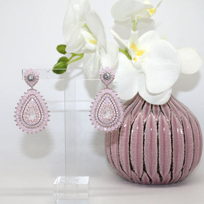 Rosa Drop Ohrring