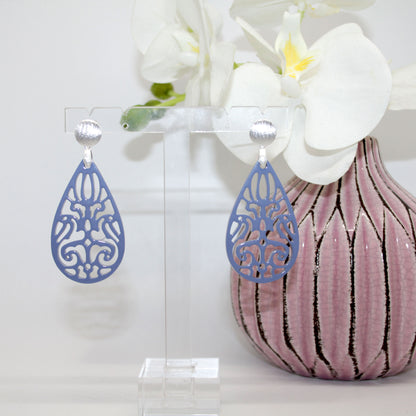 Drop helles Lila Hornohrringe