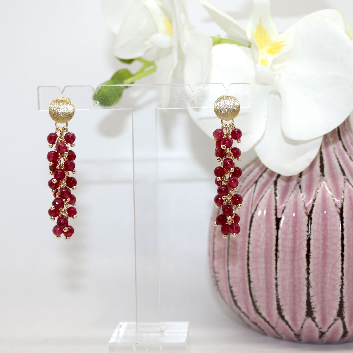 Variety Burgundy Ohrring handgefertigt