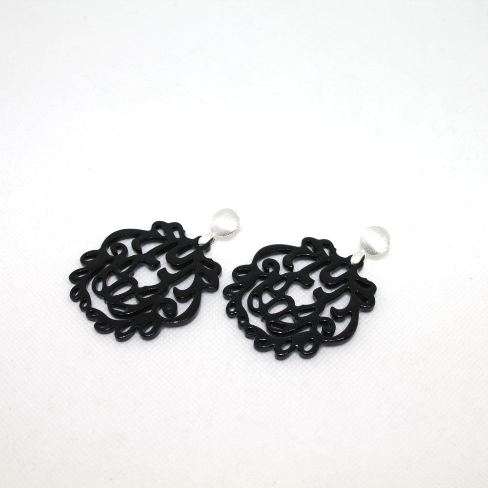 Zahra black Hornohrring
