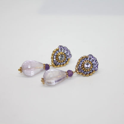 Small Amethyst Sprinkle Ohrring handgefertigt in Österreich