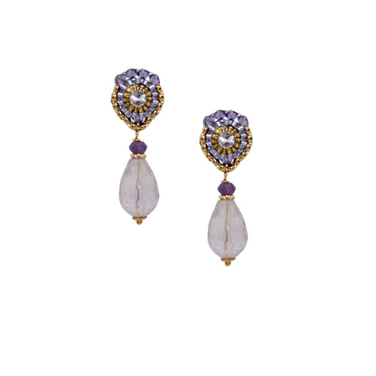 Small Amethyst Sprinkle Ohrring handgefertigt in Österreich