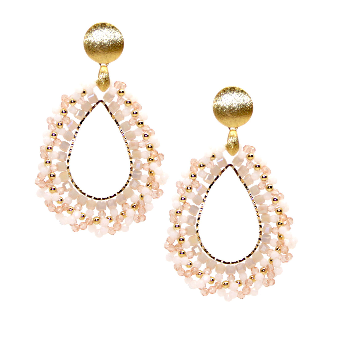 Champagner Rose Drop Ohrring