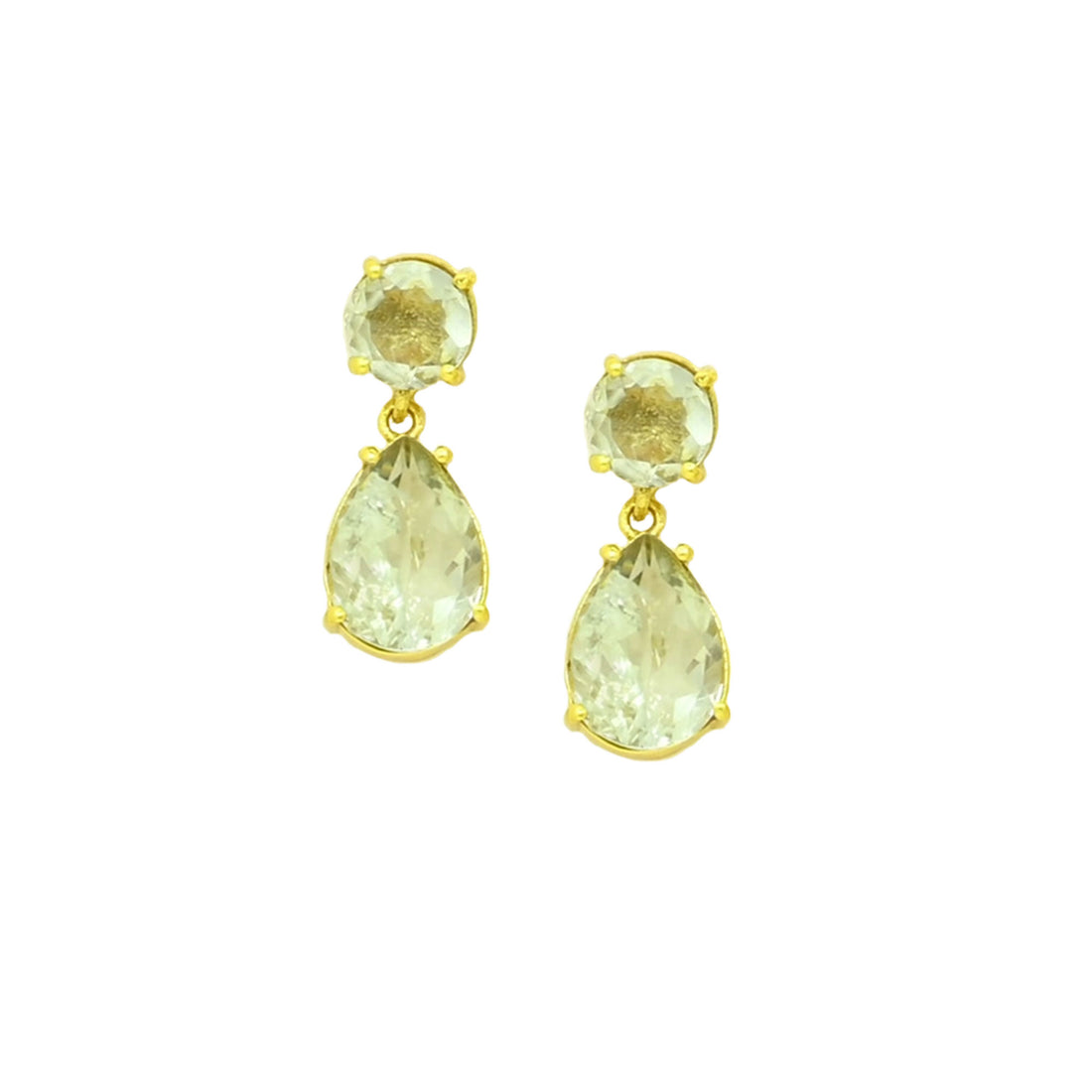 Grüner Amethyst Drop Ohrring
