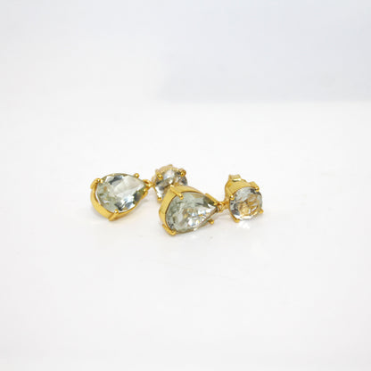 Grüner Amethyst Drop Ohrring