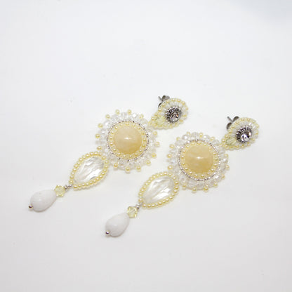 Yellow Sunshine Jade Ohrring