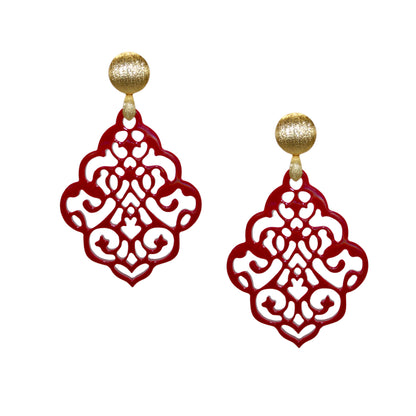 Jessy Rot Hornohrringe