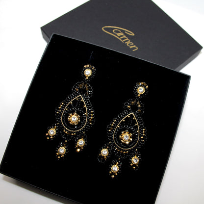 Moonlight exclusive Black Ohrring handgefertigt