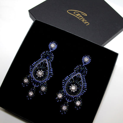 Moonlight exclusive Blue Ohrring handgefertigt