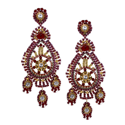 Moonlight exclusive Burgundy Ohrring handgefertigt