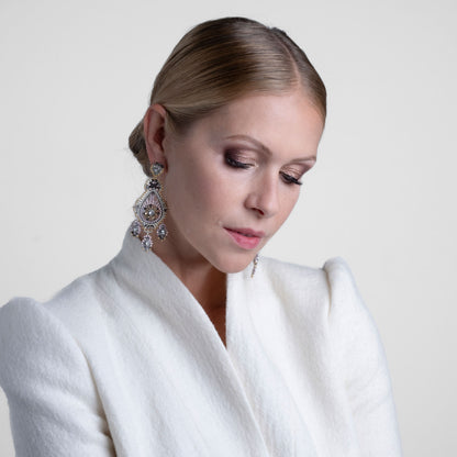 Moonlight exclusive Rosé Silber Gold Ohrring handgefertigt