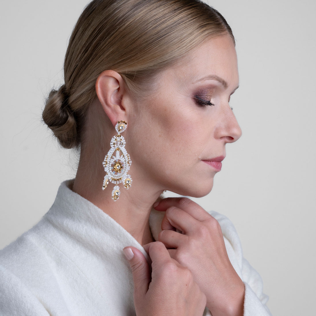 Moonlight exclusive White Gold Ohrring handgefertigt