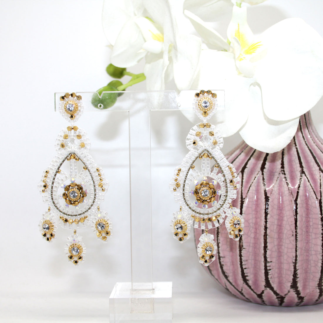 Moonlight exclusive White Gold Ohrring handgefertigt