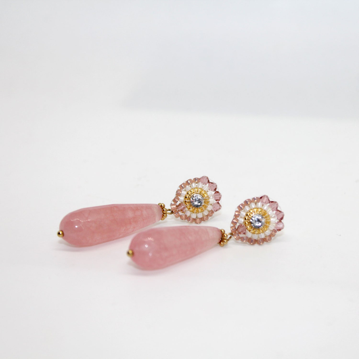 Pink Quarz Drop handgefertigt in Österreich