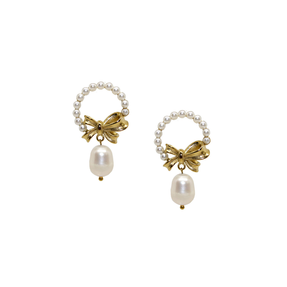 Ribbon Pearl Ohrring