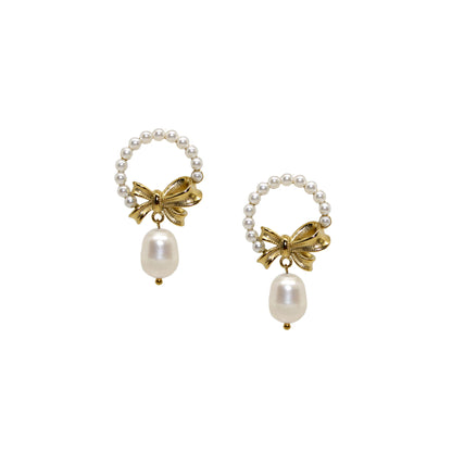 Ribbon Pearl Ohrring