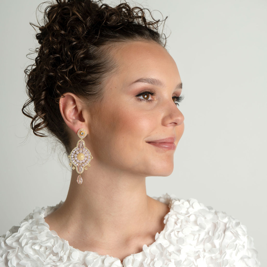 Yellow Rose Butterfly Ohrring handgefertigt in Österreich