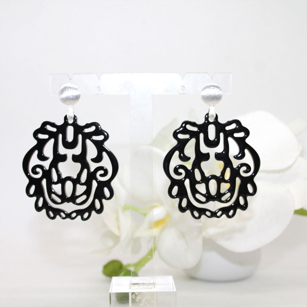 Zahra black Hornohrring